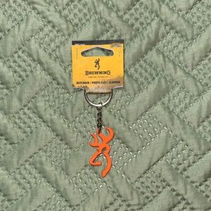 Browning Orange Logo Keychain